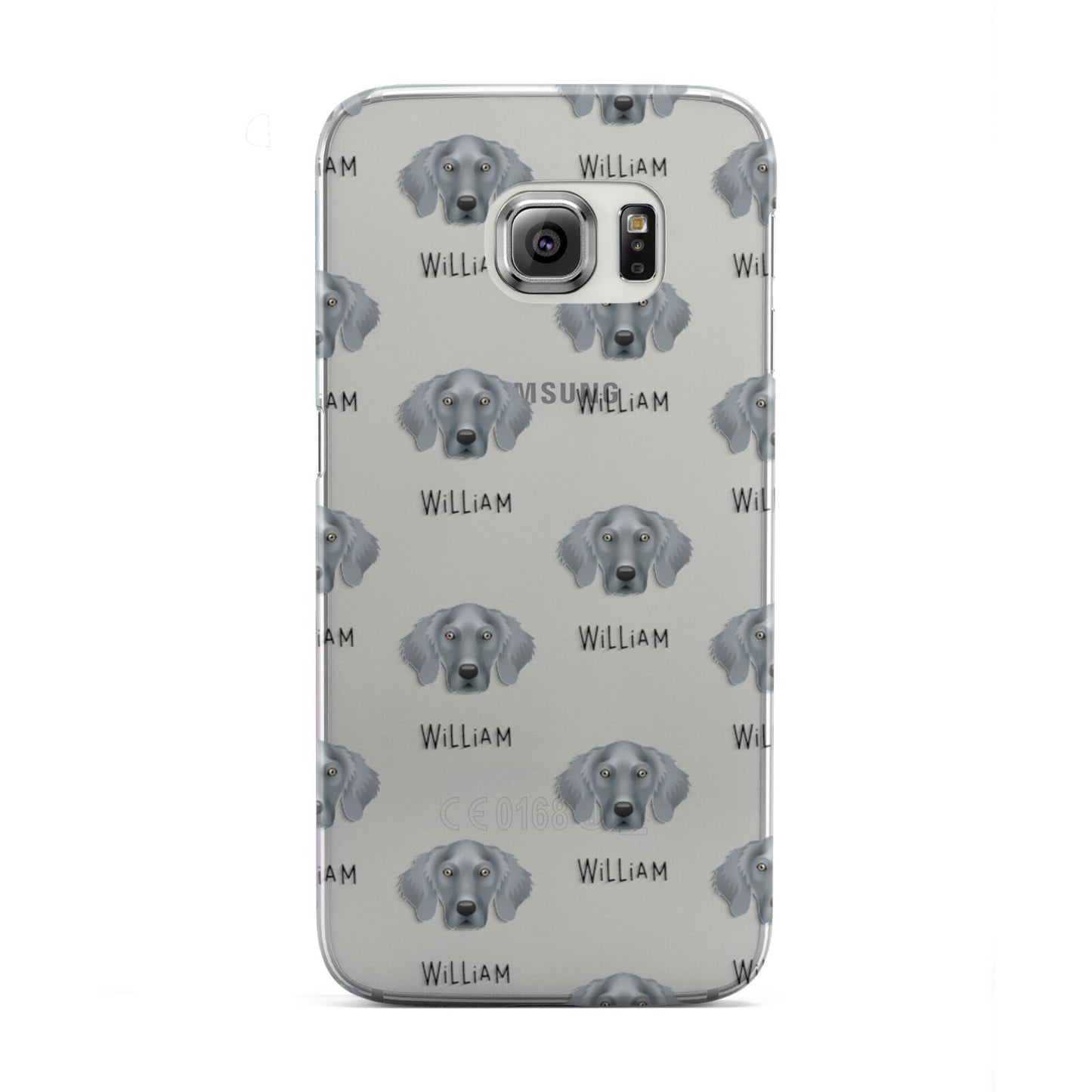 Weimaraner Icon with Name Samsung Galaxy S6 Edge Case