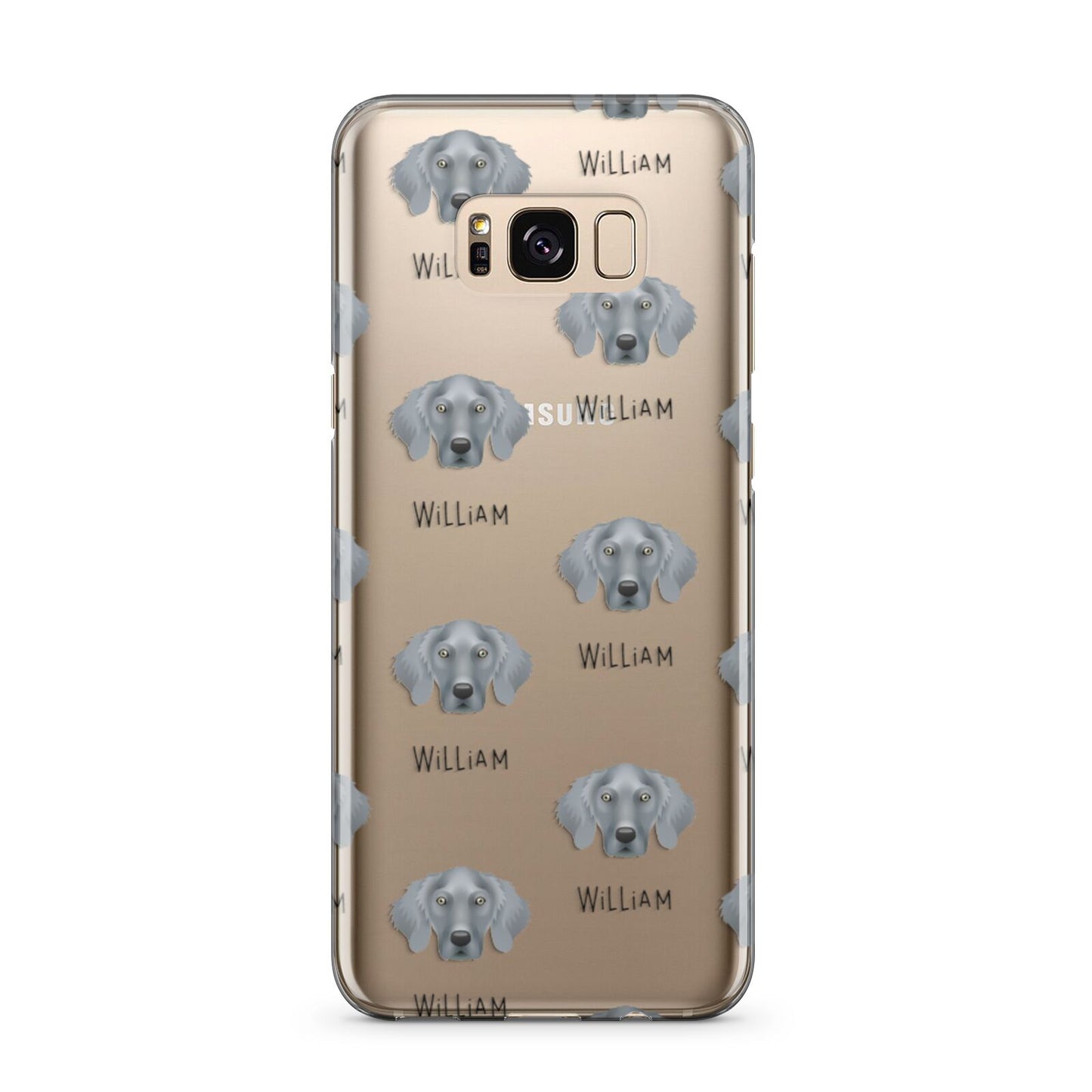 Weimaraner Icon with Name Samsung Galaxy S8 Plus Case