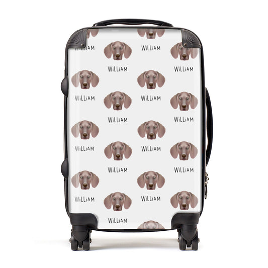 Weimaraner Icon with Name Suitcase
