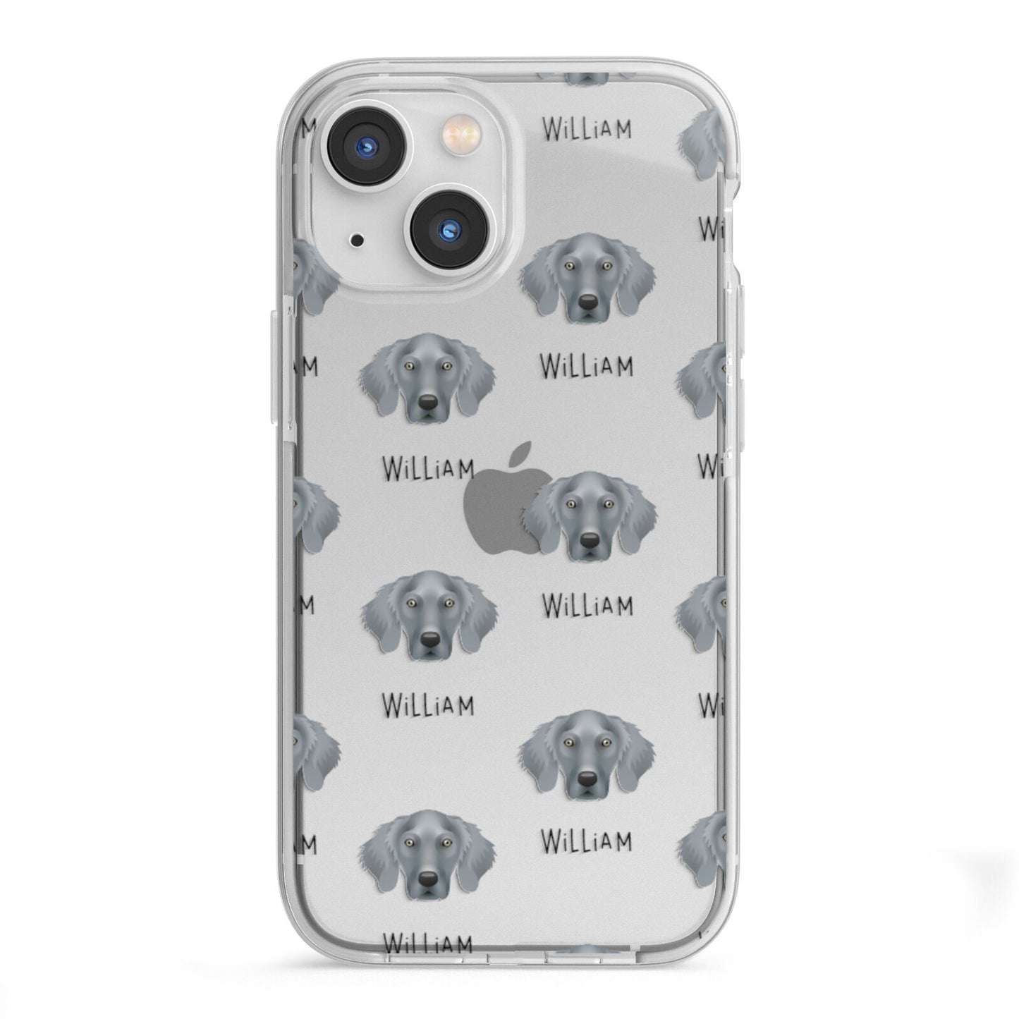 Weimaraner Icon with Name iPhone 13 Mini TPU Impact Case with White Edges