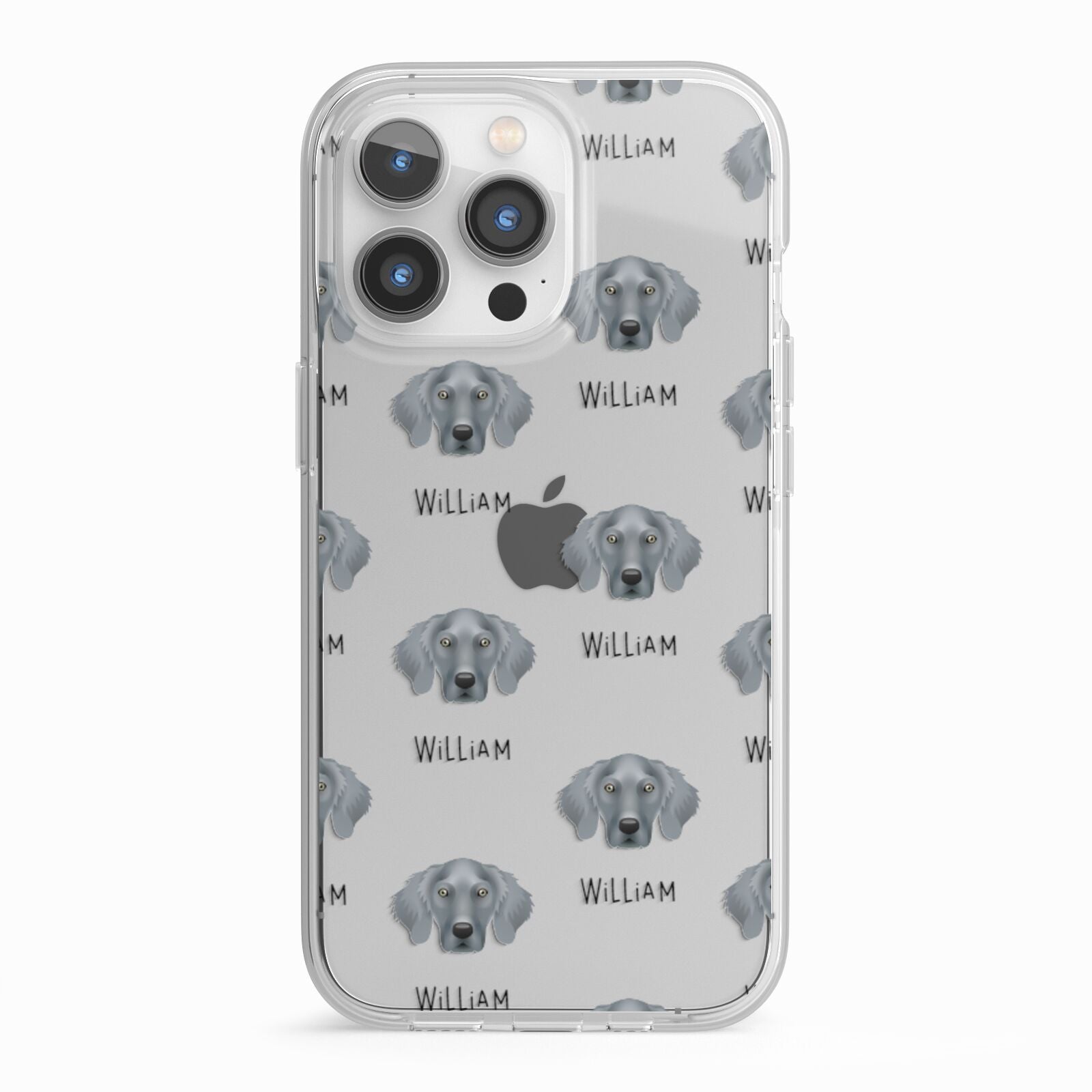 Weimaraner Icon with Name iPhone 13 Pro TPU Impact Case with White Edges