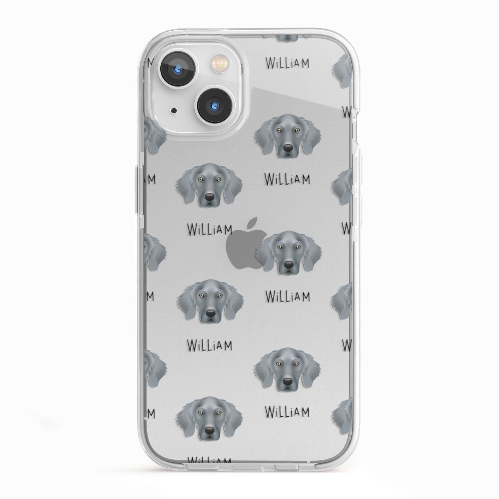 Weimaraner Icon with Name iPhone 13 TPU Impact Case with White Edges