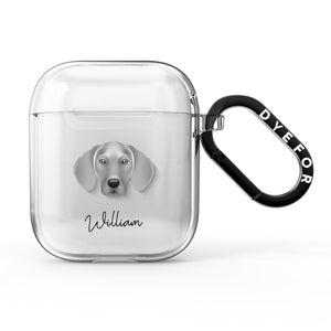 Weimaraner Personalised AirPods Case