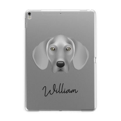 Weimaraner Personalised Apple iPad Silver Case