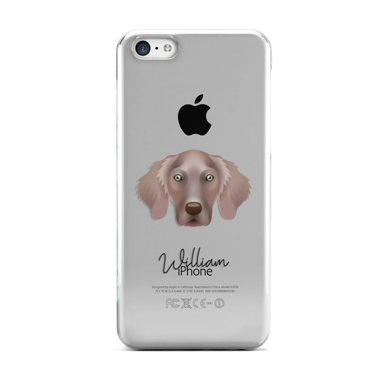 Weimaraner Personalised Apple iPhone 5c Case