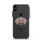 Weimaraner Personalised Apple iPhone Xs Impact Case White Edge on Black Phone