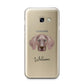 Weimaraner Personalised Samsung Galaxy A3 2017 Case on gold phone