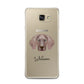 Weimaraner Personalised Samsung Galaxy A7 2016 Case on gold phone