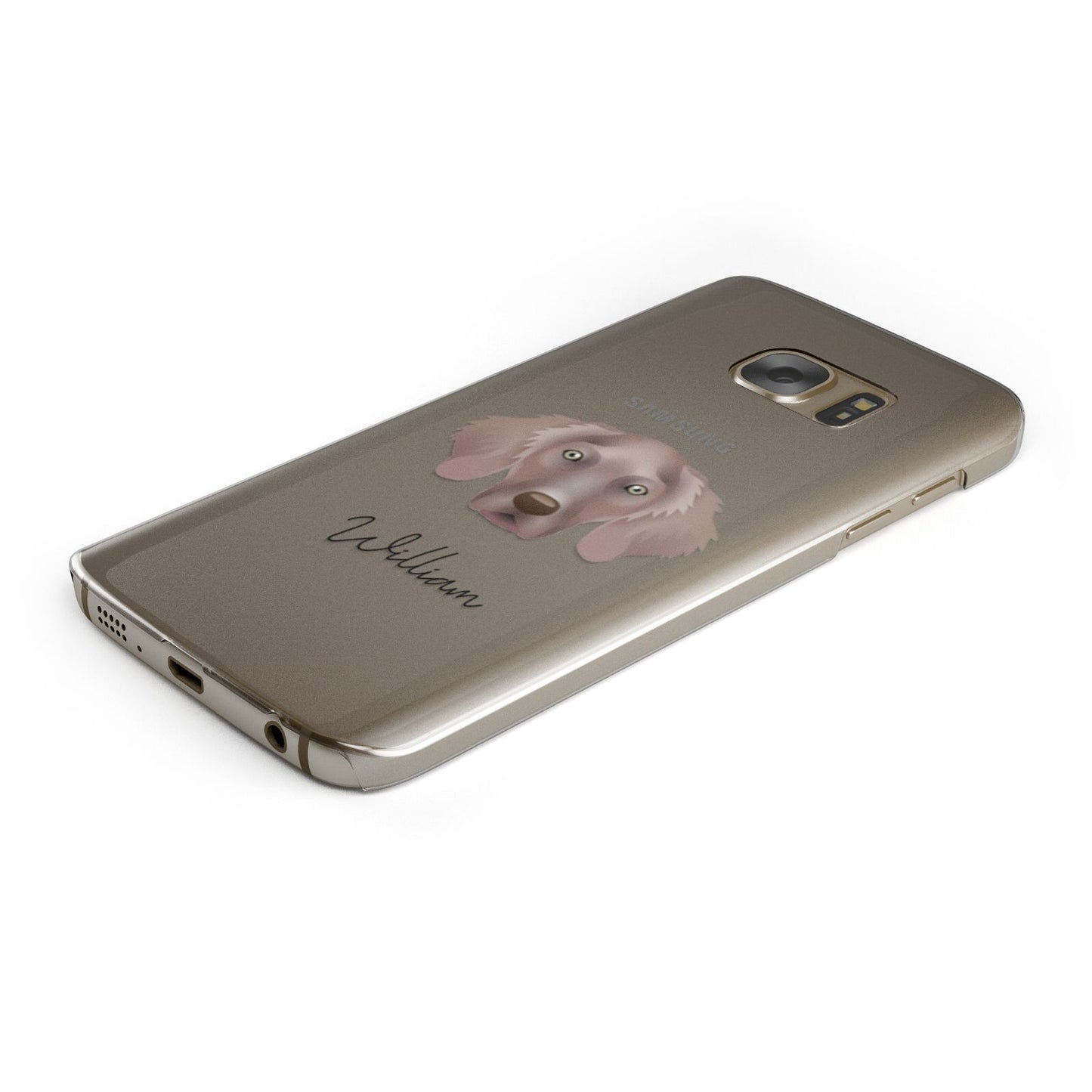 Weimaraner Personalised Samsung Galaxy Case Bottom Cutout