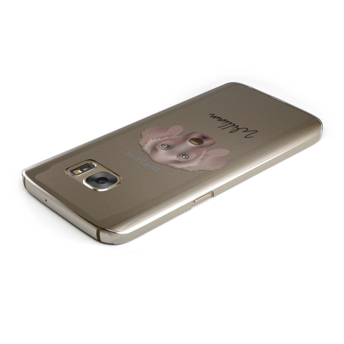 Weimaraner Personalised Samsung Galaxy Case Top Cutout