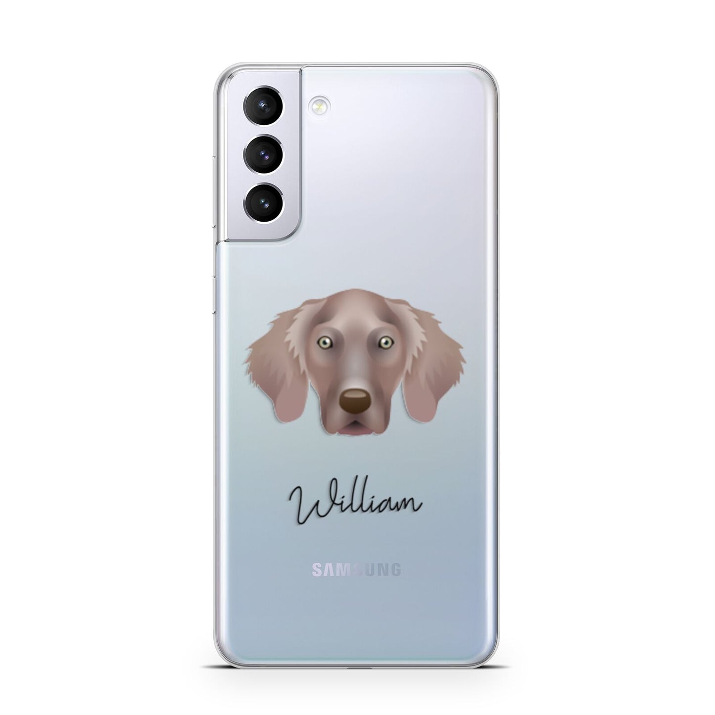 Weimaraner Personalised Samsung S21 Plus Phone Case