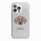 Weimaraner Personalised iPhone 13 Pro TPU Impact Case with White Edges