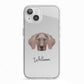 Weimaraner Personalised iPhone 13 TPU Impact Case with White Edges