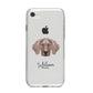 Weimaraner Personalised iPhone 8 Bumper Case on Silver iPhone