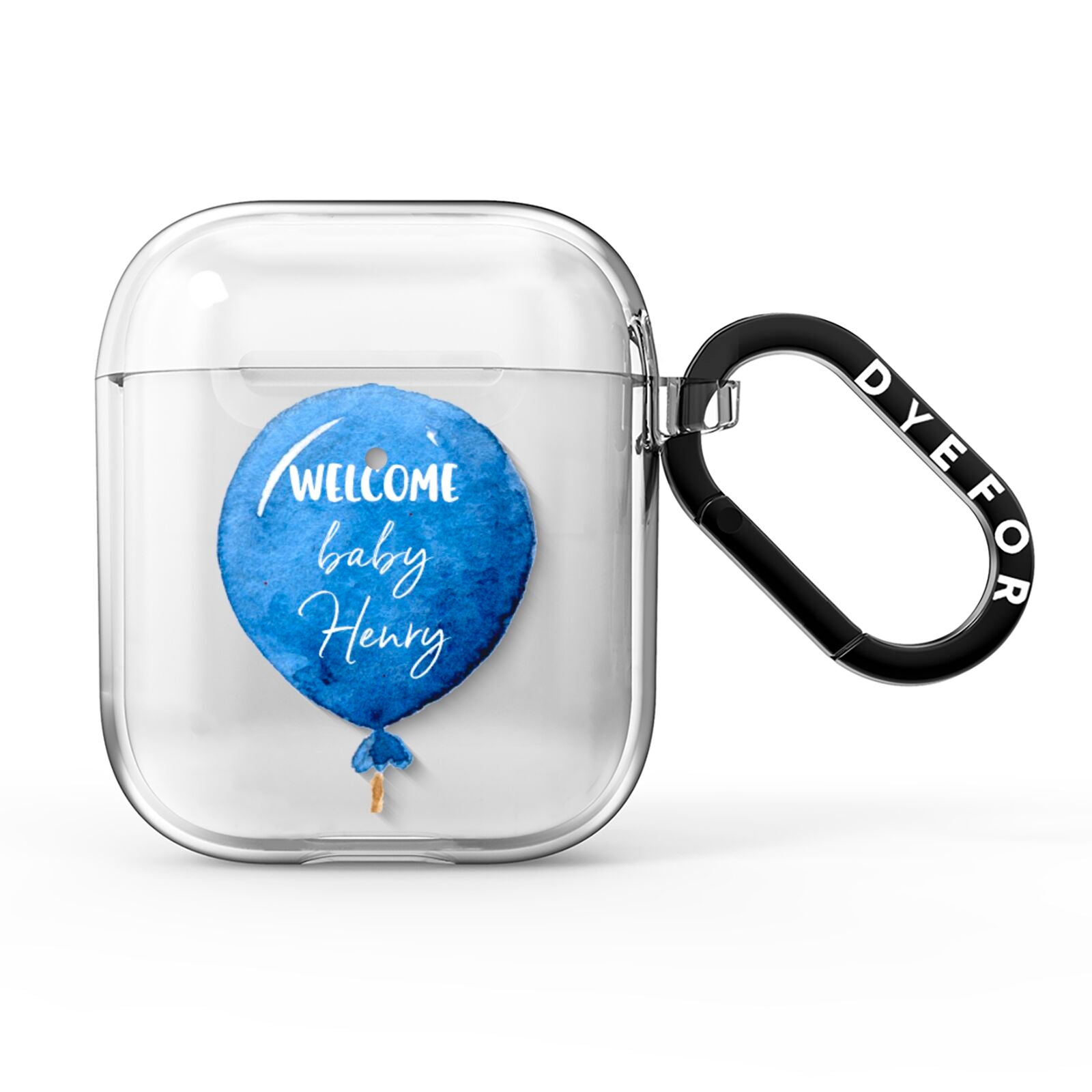 Welcome Baby Boy Balloon AirPods Clear Case