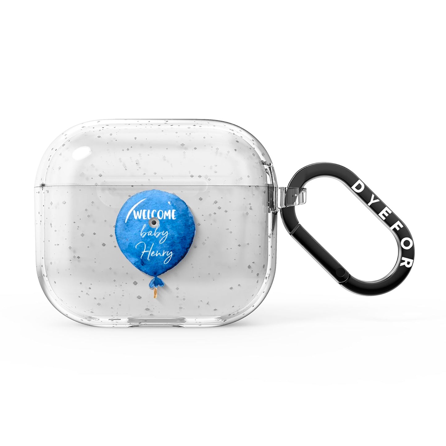 Welcome Baby Boy Balloon AirPods Glitter Case 3rd Gen