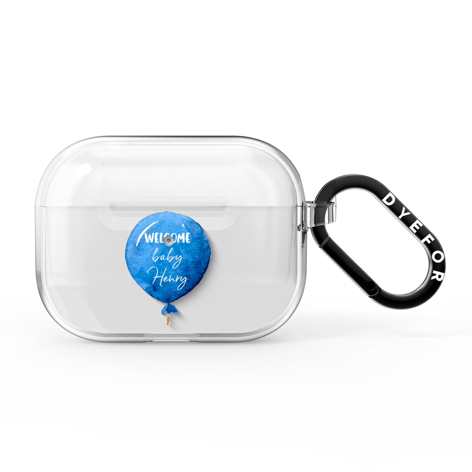 Welcome Baby Boy Balloon AirPods Pro Clear Case