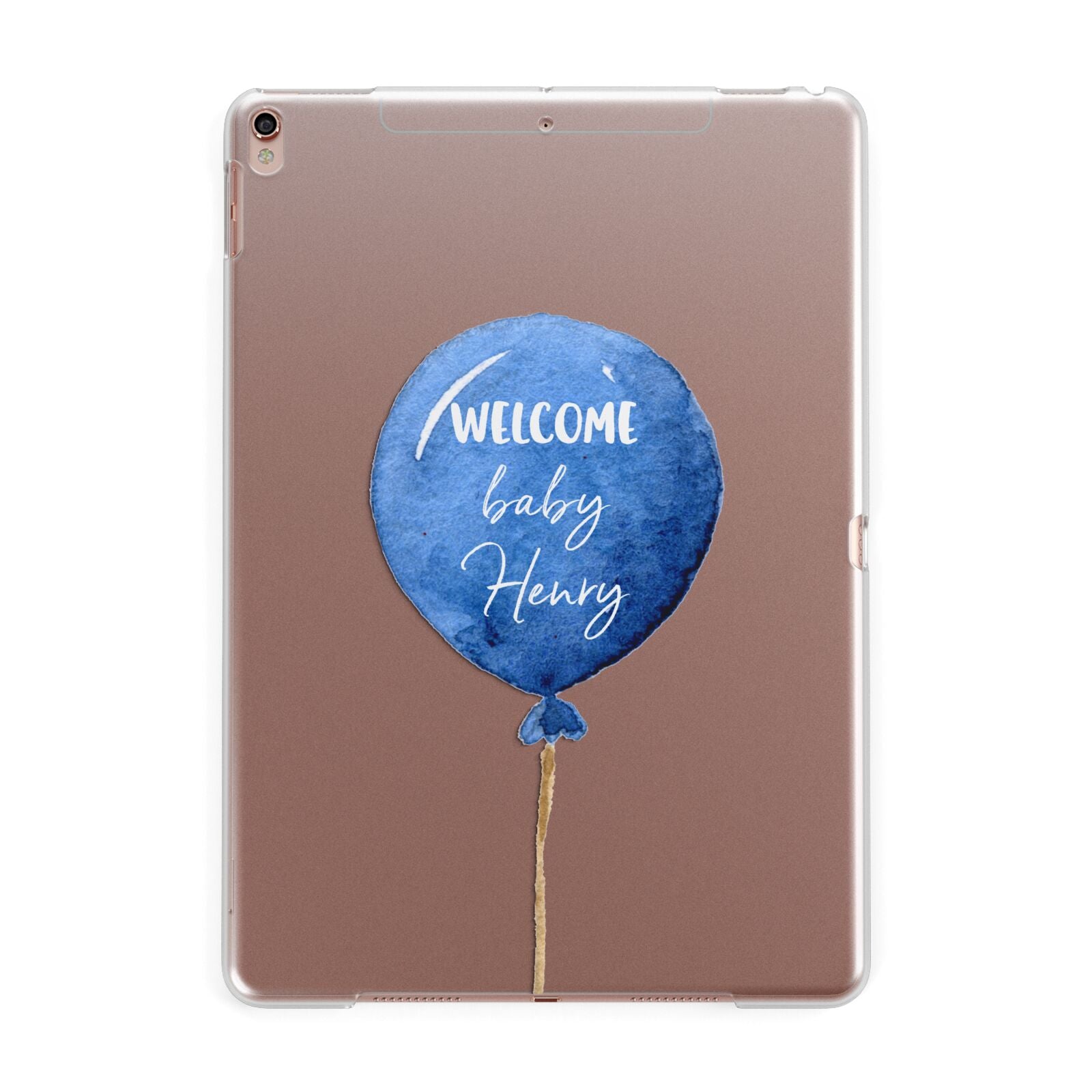 Welcome Baby Boy Balloon Apple iPad Rose Gold Case