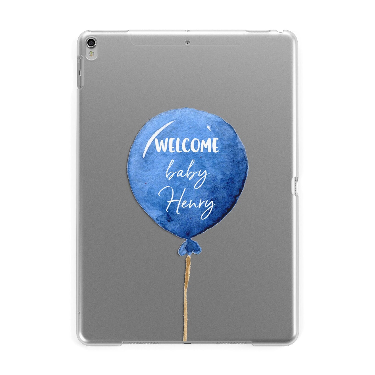 Welcome Baby Boy Balloon Apple iPad Silver Case