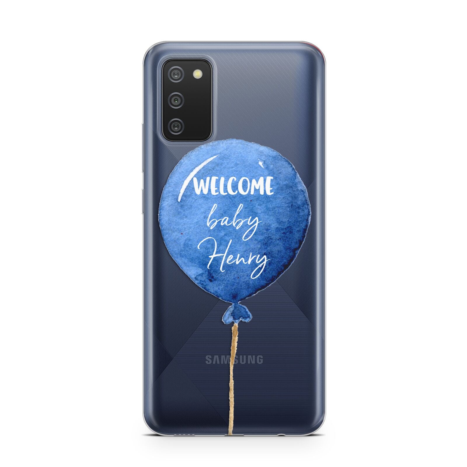 Welcome Baby Boy Balloon Samsung A02s Case