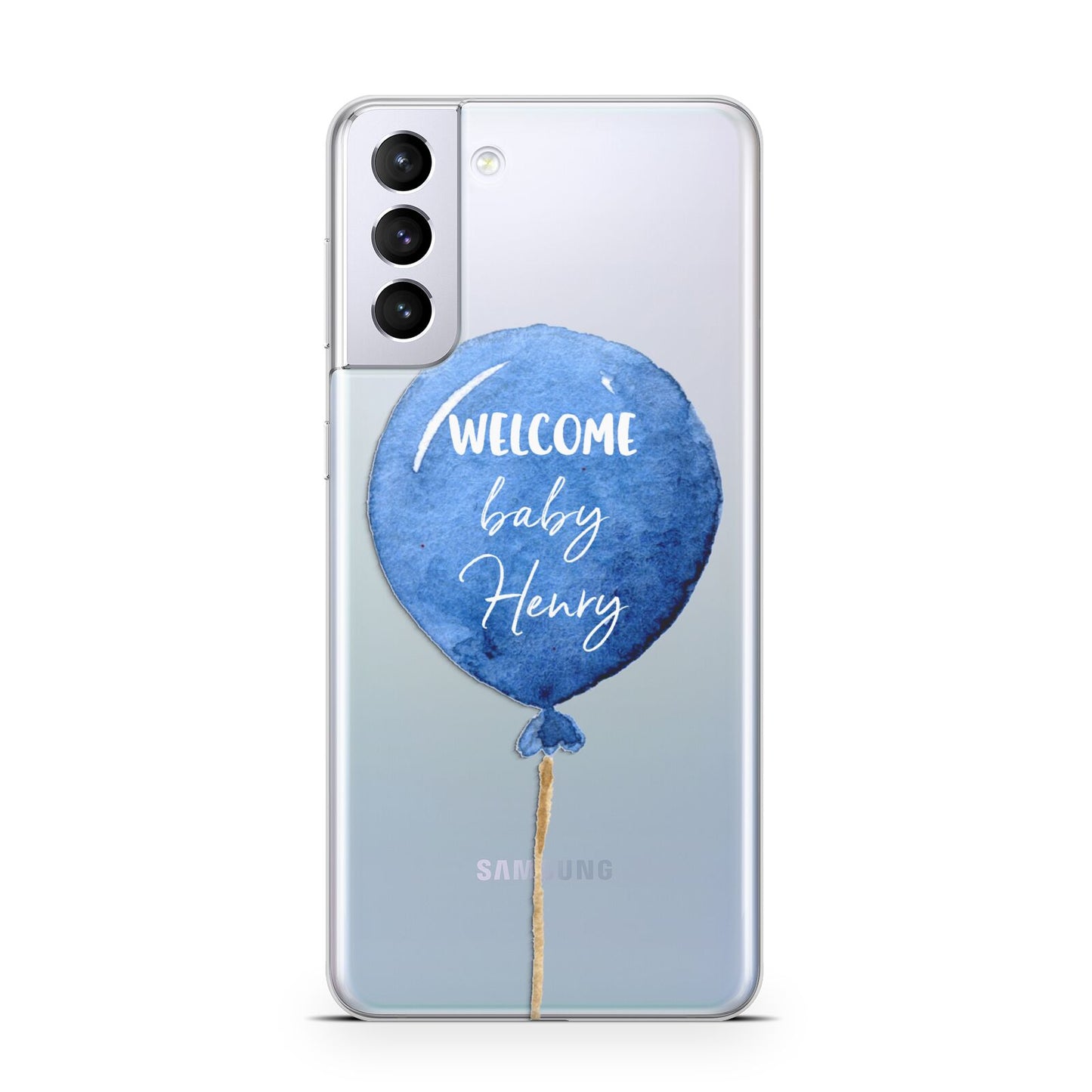 Welcome Baby Boy Balloon Samsung S21 Plus Case