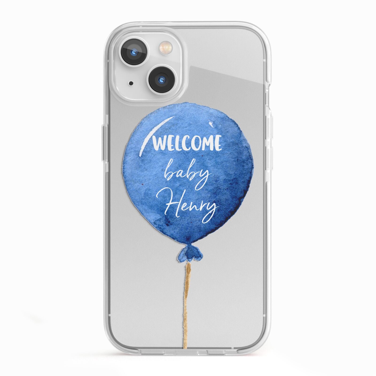 Welcome Baby Boy Balloon iPhone 13 TPU Impact Case with White Edges