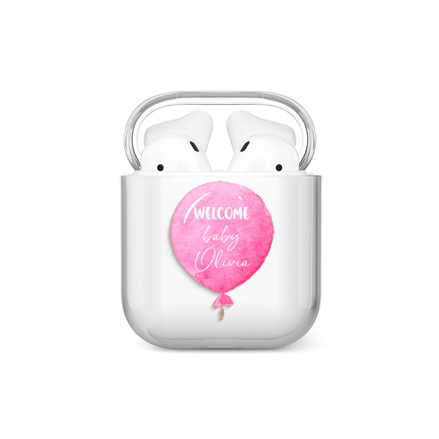 Welcome Baby Girl Balloon AirPods Case