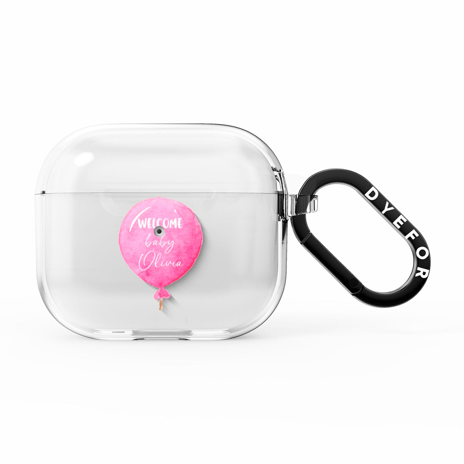 Welcome Baby Girl Balloon AirPods Clear Case 3rd Gen