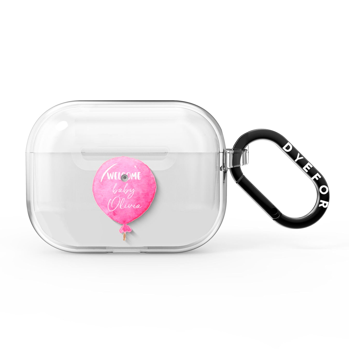 Welcome Baby Girl Balloon AirPods Pro Clear Case