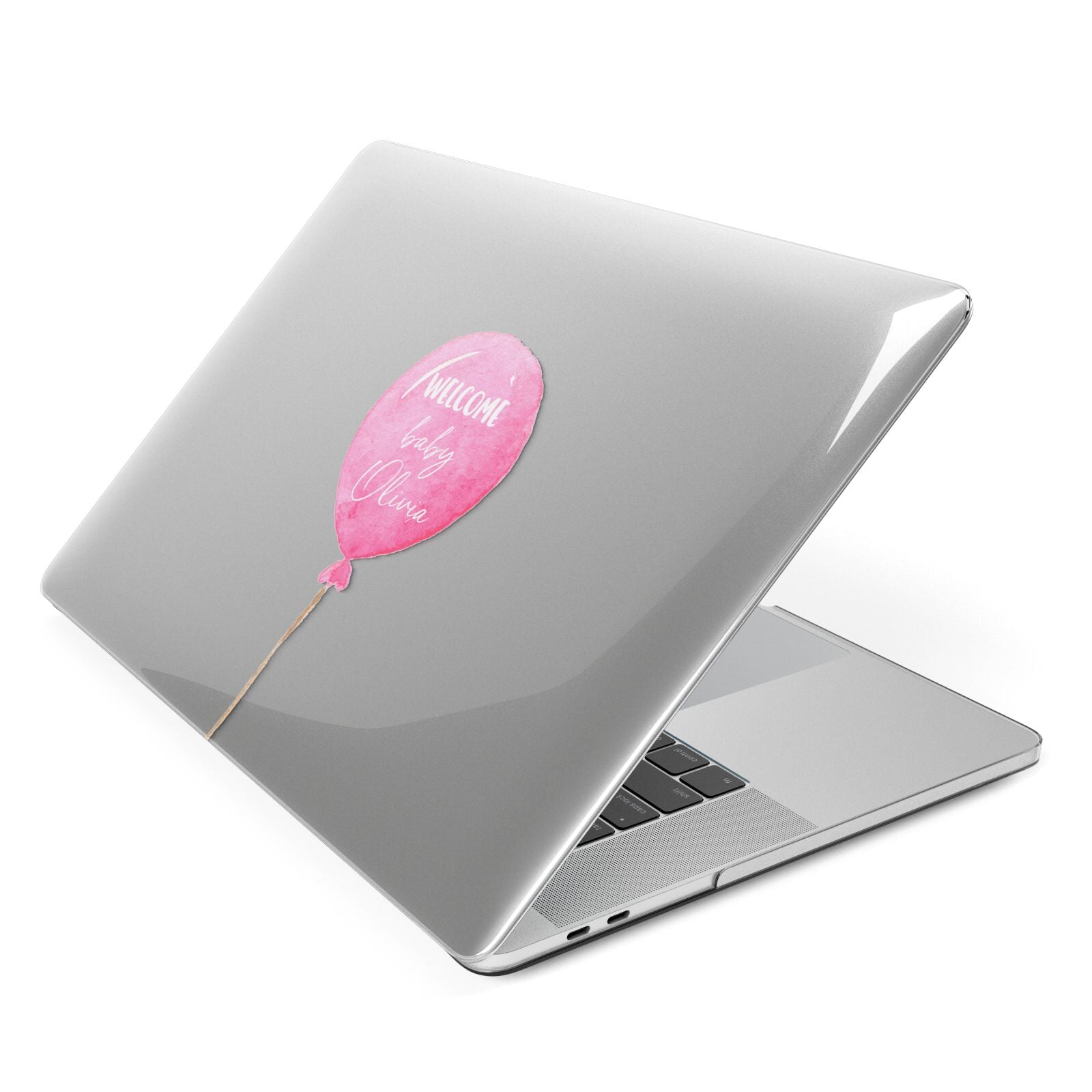 Welcome Baby Girl Balloon Apple MacBook Case Side View