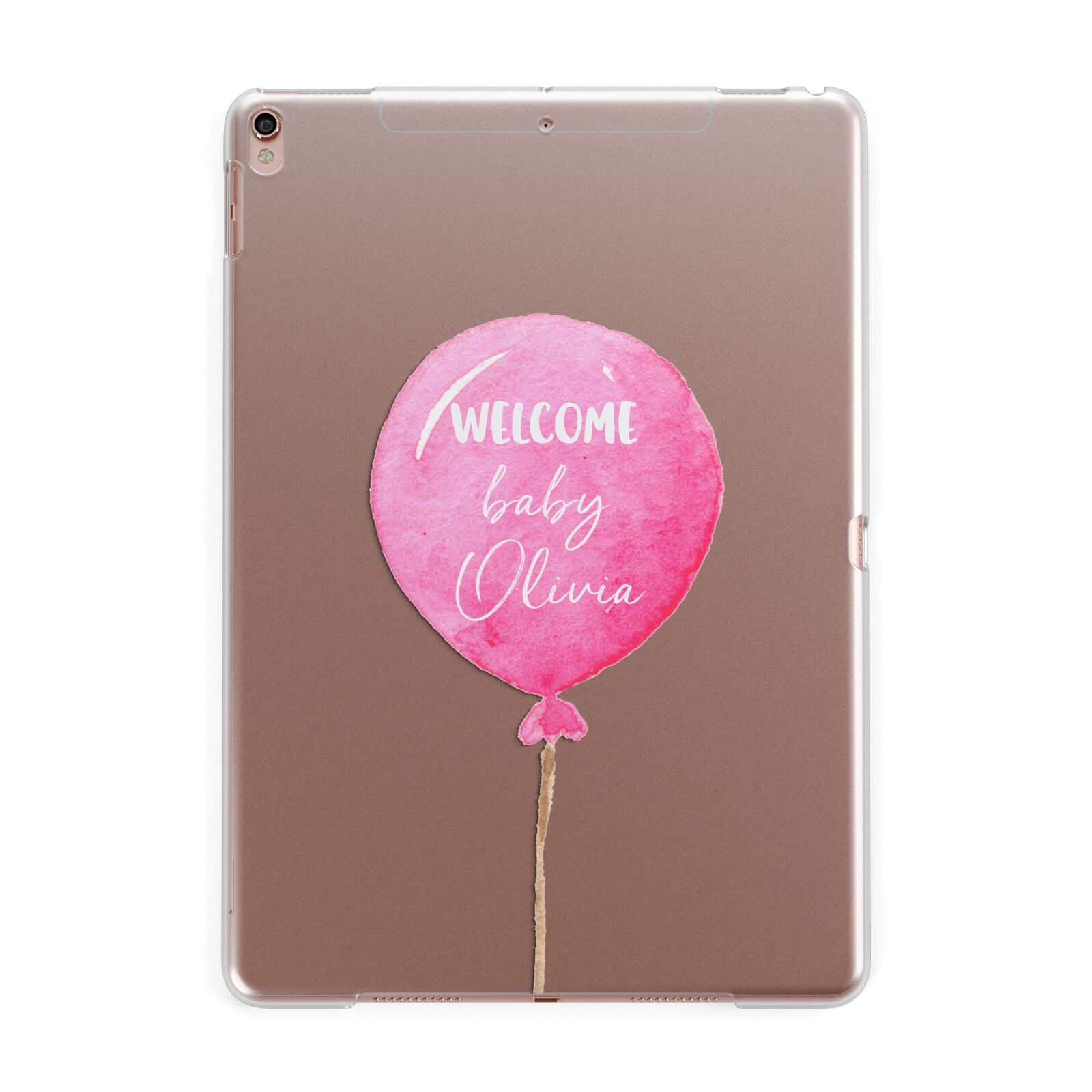 Welcome Baby Girl Balloon Apple iPad Rose Gold Case