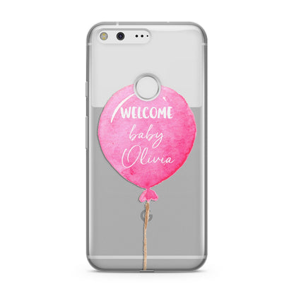 Welcome Baby Girl Balloon Google Pixel Case