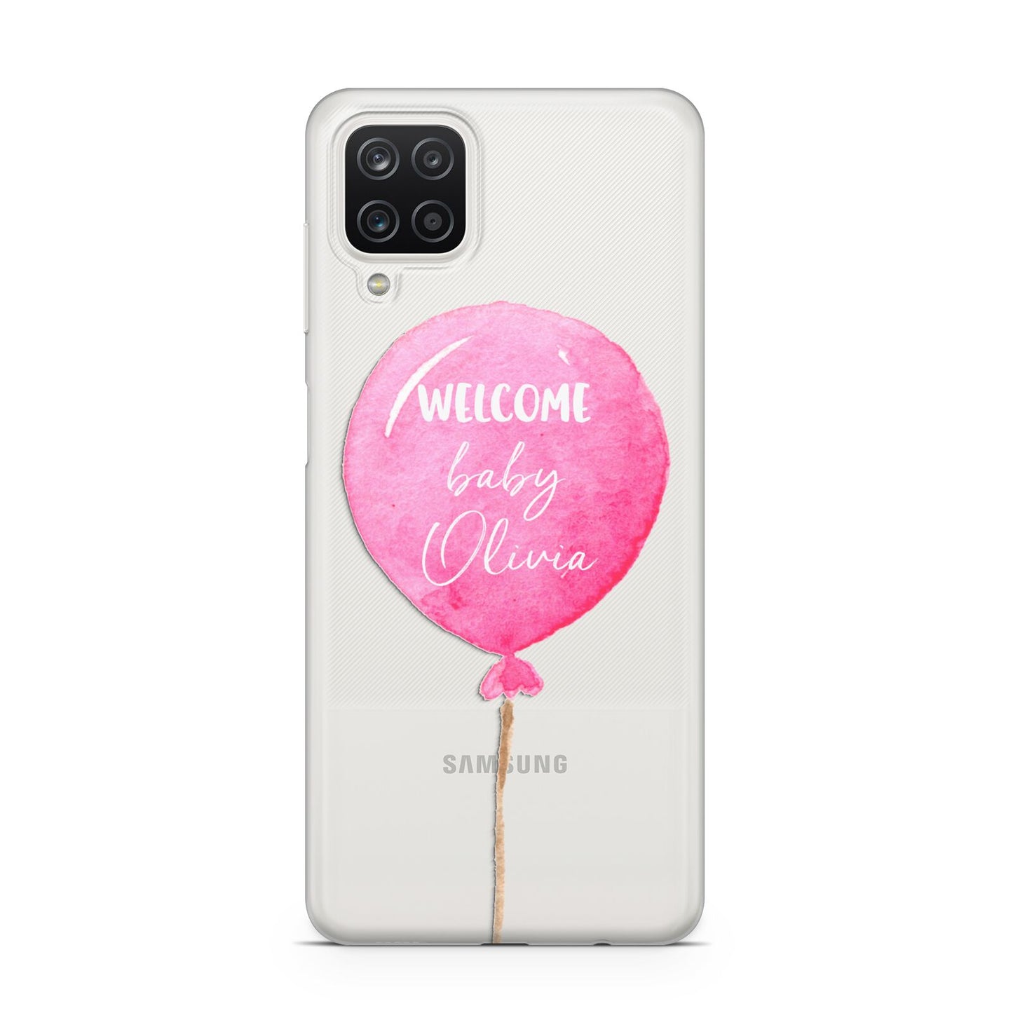 Welcome Baby Girl Balloon Samsung A12 Case