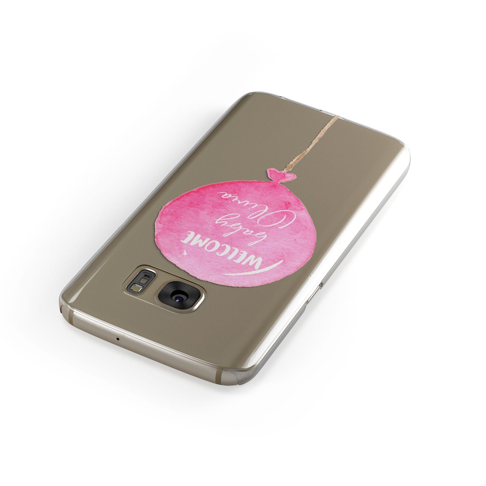 Welcome Baby Girl Balloon Samsung Galaxy Case Front Close Up