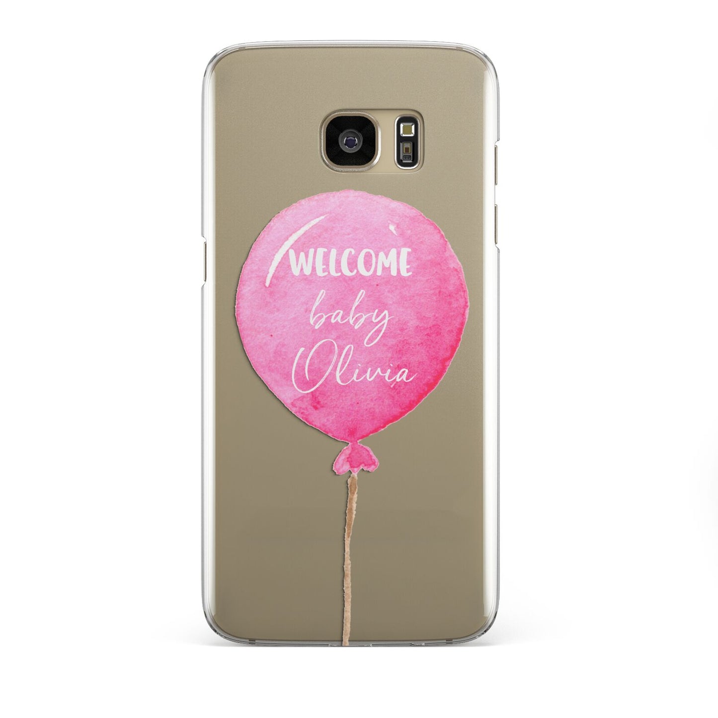 Welcome Baby Girl Balloon Samsung Galaxy S7 Edge Case