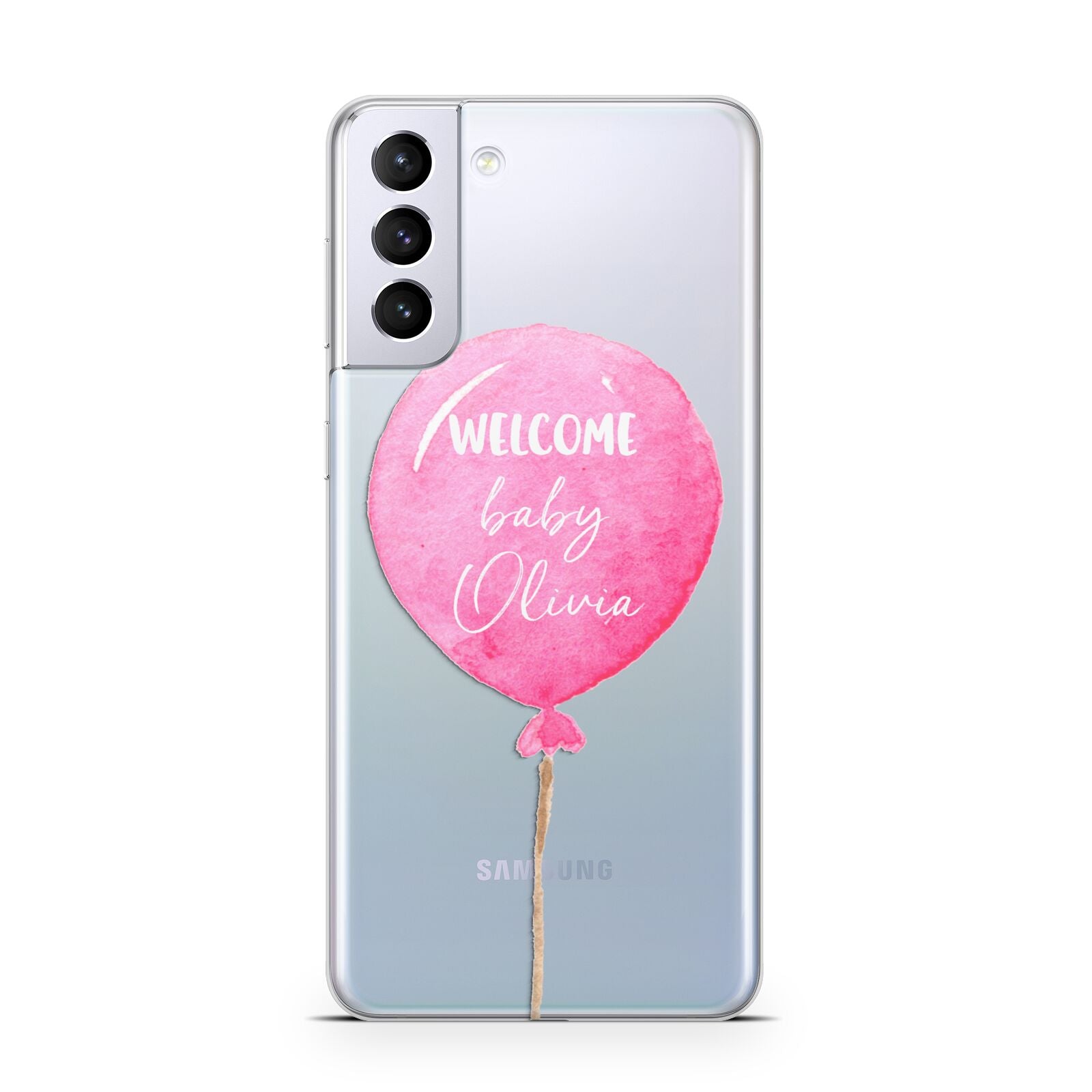 Welcome Baby Girl Balloon Samsung S21 Plus Case