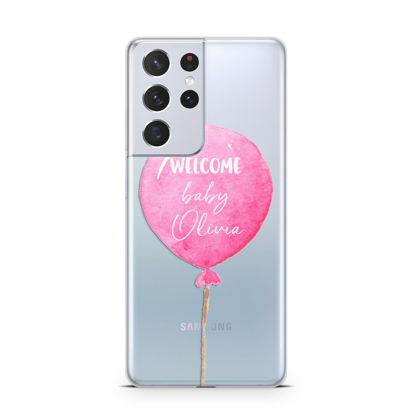 Welcome Baby Girl Balloon Samsung S21 Ultra Case