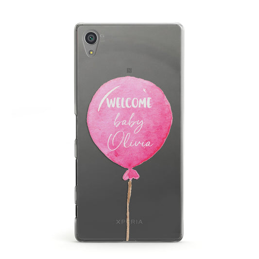 Welcome Baby Girl Balloon Sony Xperia Case