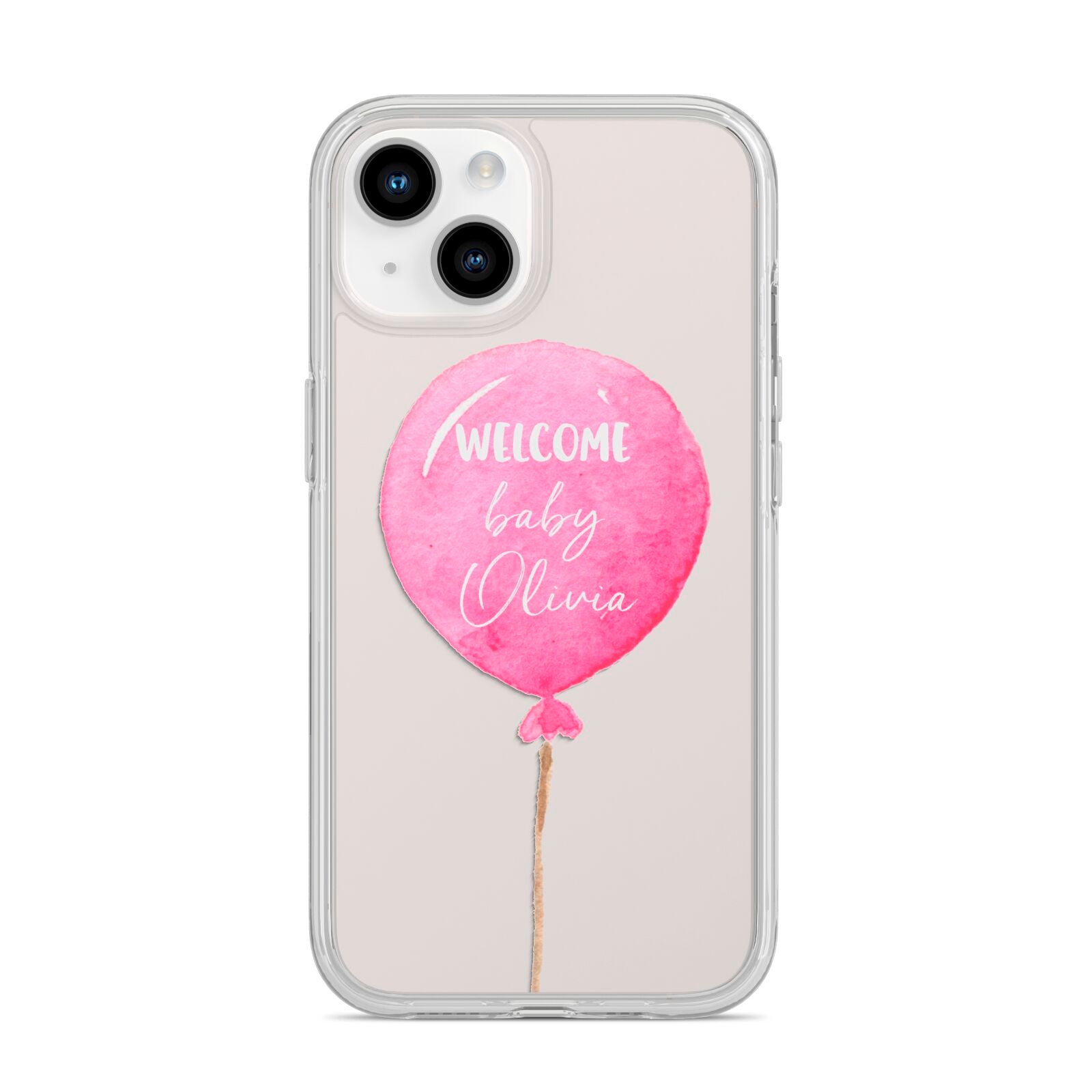 Welcome Baby Girl Balloon iPhone 14 Clear Tough Case Starlight