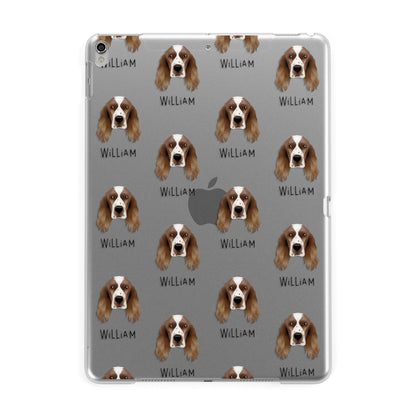 Welsh Springer Spaniel Icon with Name Apple iPad Silver Case