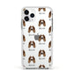Welsh Springer Spaniel Icon with Name Apple iPhone 11 Pro in Silver with White Impact Case