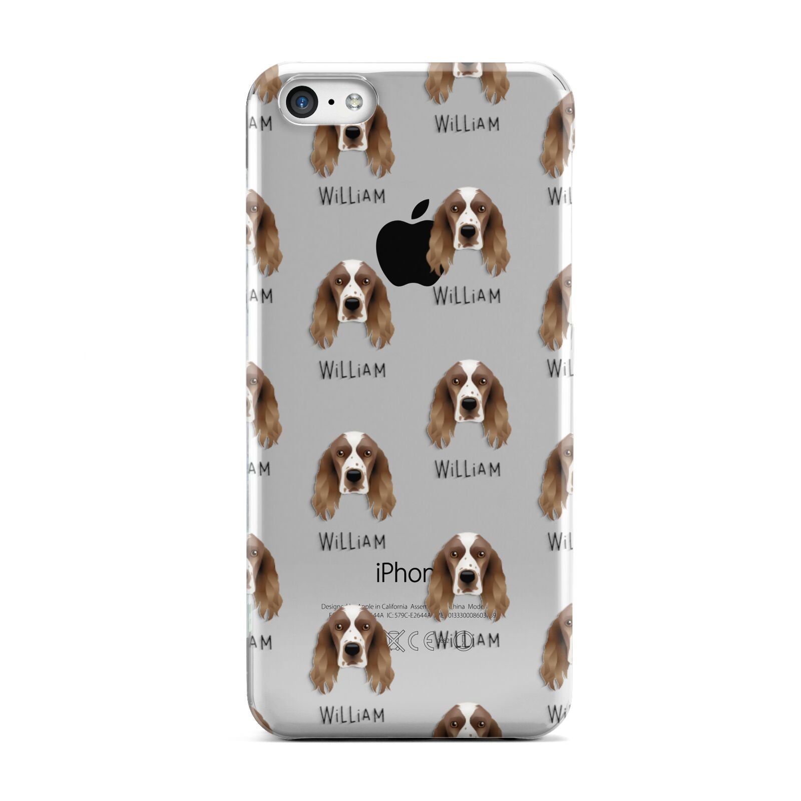 Welsh Springer Spaniel Icon with Name Apple iPhone 5c Case