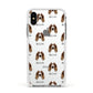 Welsh Springer Spaniel Icon with Name Apple iPhone Xs Impact Case White Edge on Silver Phone