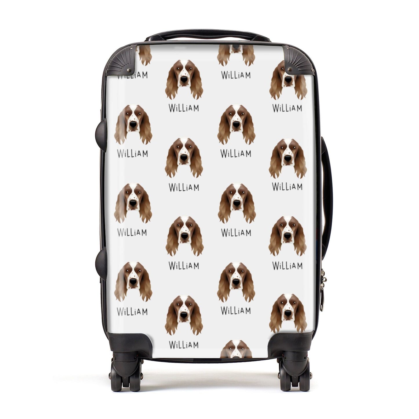 Welsh Springer Spaniel Icon with Name Suitcase