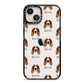 Welsh Springer Spaniel Icon with Name iPhone 13 Black Impact Case on Silver phone