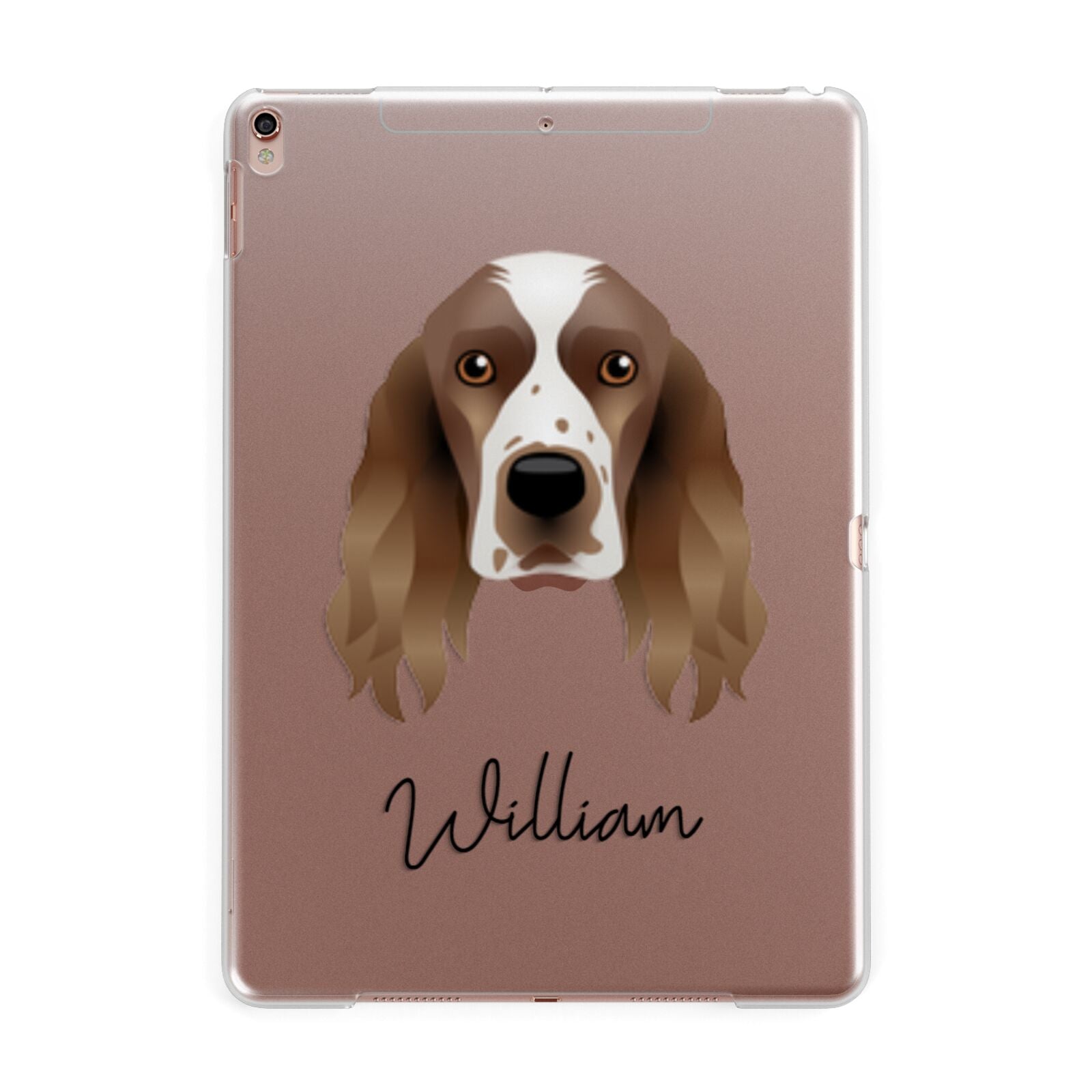 Welsh Springer Spaniel Personalised Apple iPad Rose Gold Case