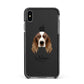 Welsh Springer Spaniel Personalised Apple iPhone Xs Max Impact Case Black Edge on Black Phone