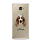 Welsh Springer Spaniel Personalised Samsung Galaxy A3 2016 Case on gold phone