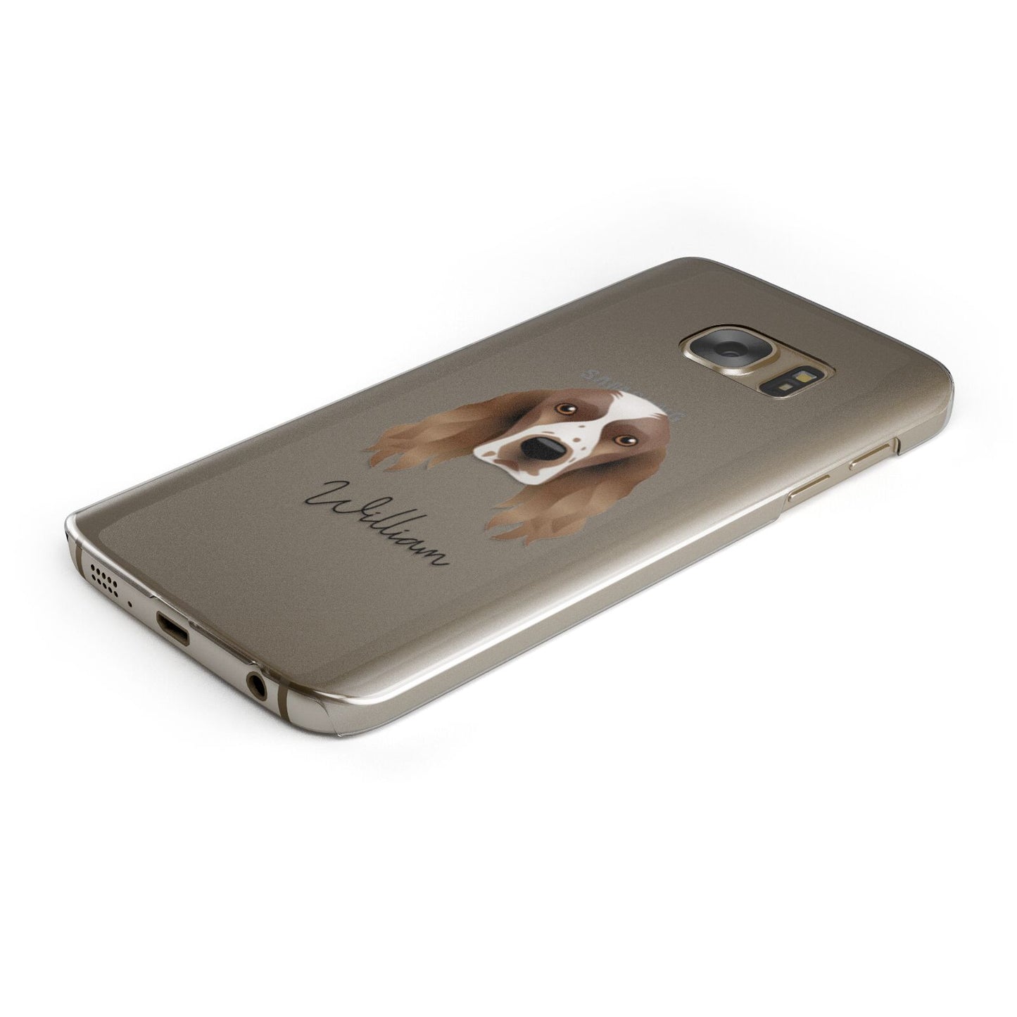 Welsh Springer Spaniel Personalised Samsung Galaxy Case Bottom Cutout