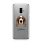 Welsh Springer Spaniel Personalised Samsung Galaxy S9 Plus Case on Silver phone